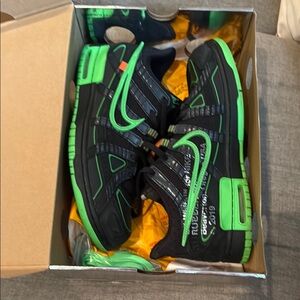 Off-White Black and Green Sneakers